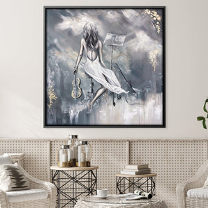 Mellifluous II Canvas Art 30 x 30cm / Unframed Canvas Print Clock Canvas