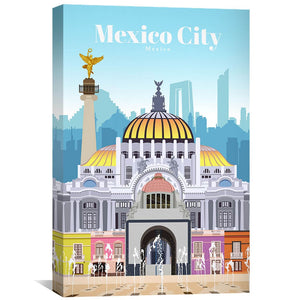 Mexico Canvas - Studio 324 Art 30 x 45cm / Unframed Canvas Print Clock Canvas
