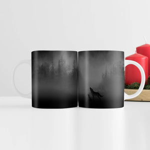 Midnight Wolves Mug Mug White Clock Canvas