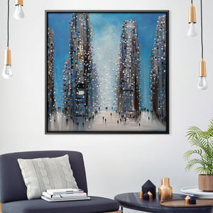 Midtown Life Canvas Art Clock Canvas