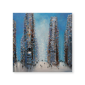 Midtown Life Canvas Art Clock Canvas