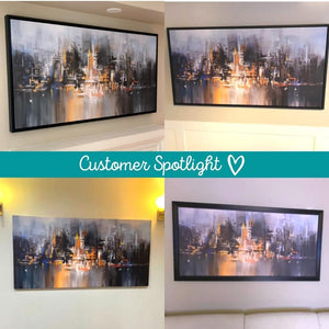 Millennium Cityscape Canvas Art Clock Canvas