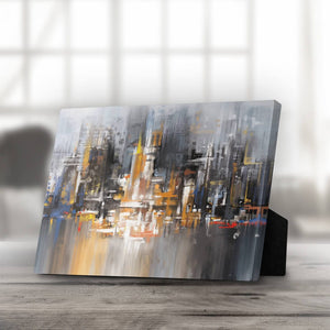 Millennium CItyscape Desktop Canvas Desktop Canvas 25 x 20cm Clock Canvas