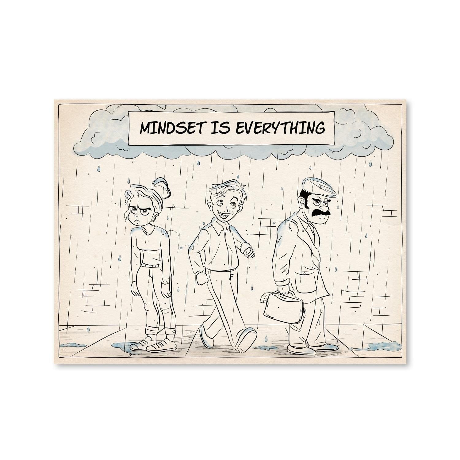 Mindset is Everything Canvas Art Clock Canvas