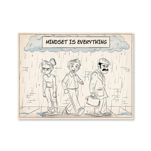 Mindset is Everything Canvas Art Clock Canvas