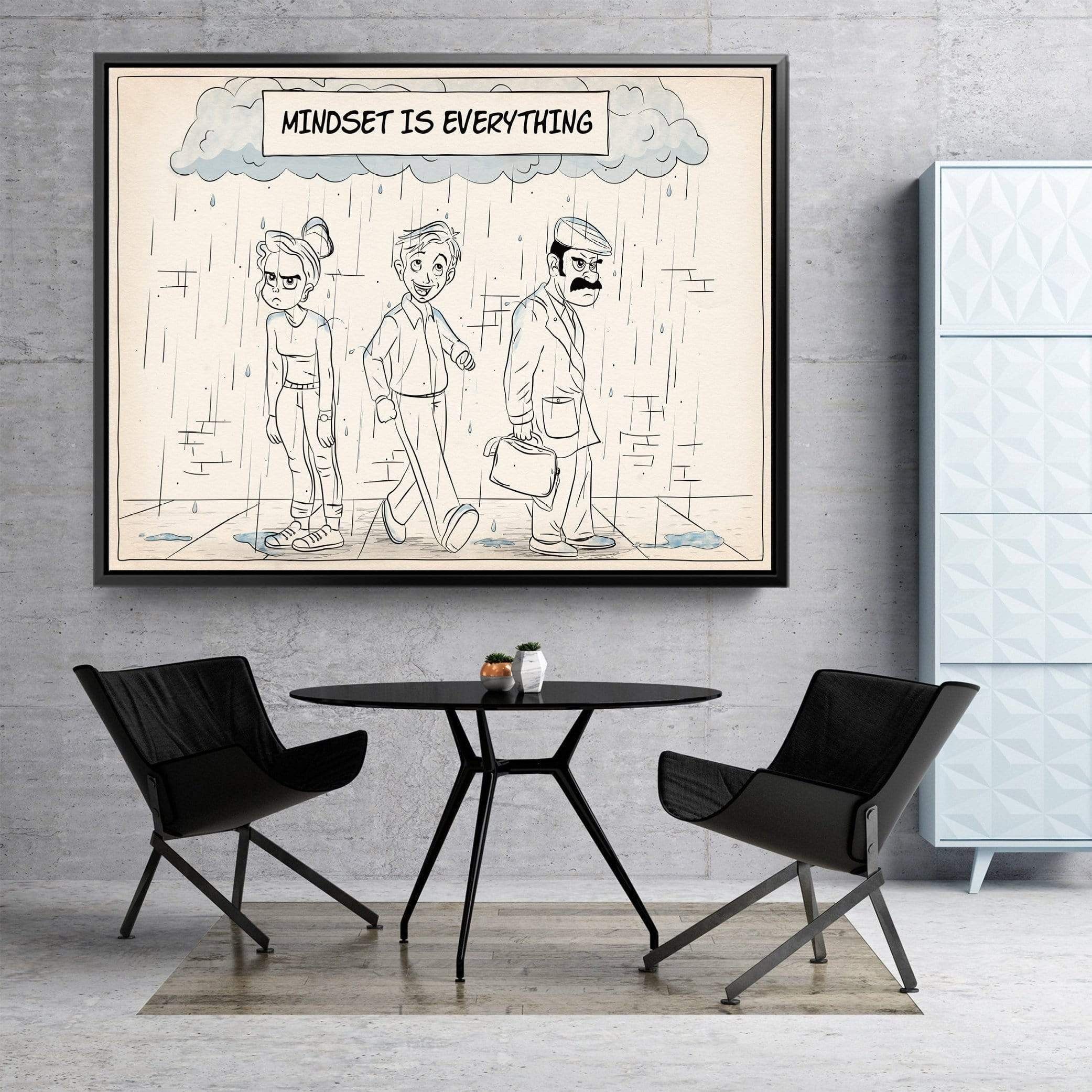 Mindset is Everything Clock Canvas