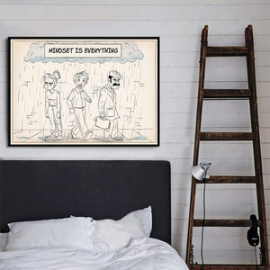 Mindset is Everything Clock Canvas