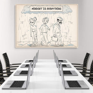 Mindset is Everything Clock Canvas