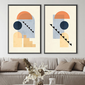 Minimal Architecture II Canvas Art Clock Canvas