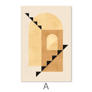 Minimal Architecture III Canvas Art Clock Canvas