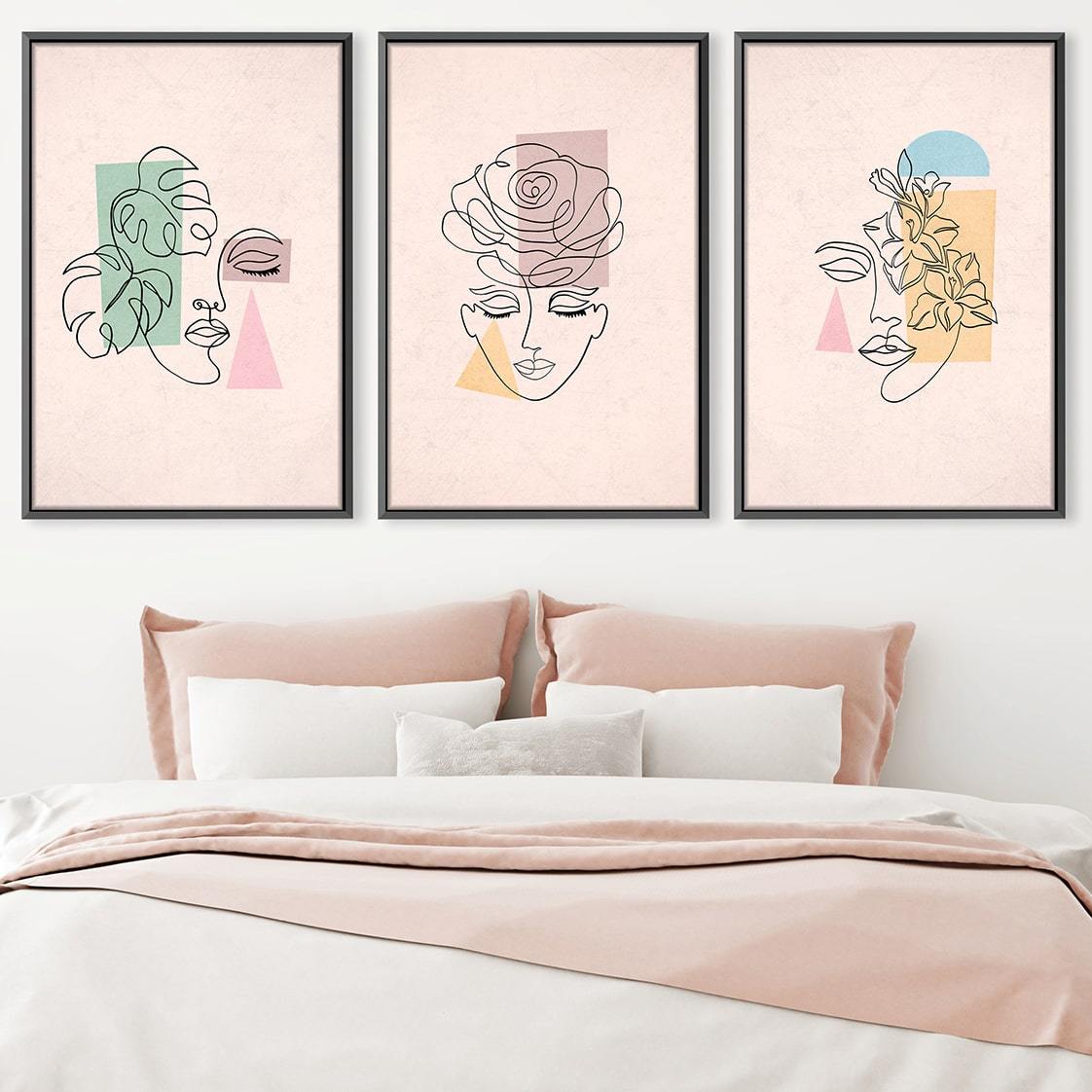 Minimal Beauty Canvas Art Clock Canvas