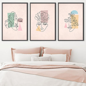 Minimal Beauty Canvas Art Clock Canvas