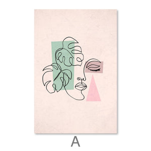 Minimal Beauty Canvas Art Clock Canvas