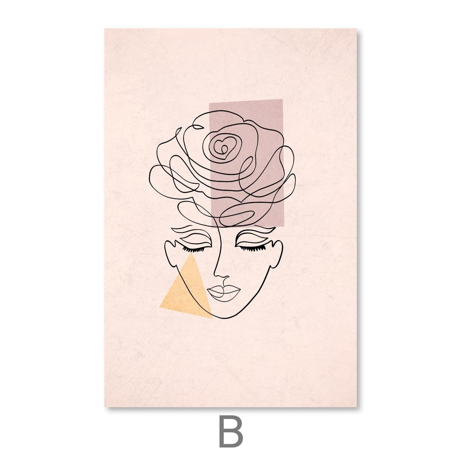 Minimal Beauty Canvas Art Clock Canvas