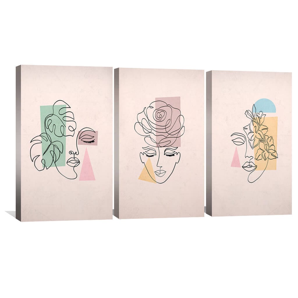 Minimal Beauty Canvas Art Clock Canvas