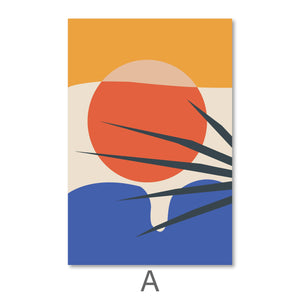 Minimal Paradise Canvas Art A / 40 x 50cm / No Board - Canvas Print Only Clock Canvas