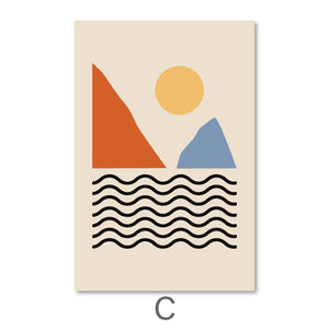 Minimal Paradise Canvas Art C / 40 x 50cm / No Board - Canvas Print Only Clock Canvas