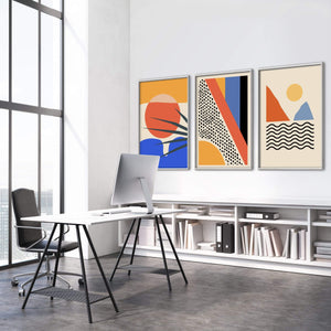 Minimal Paradise Canvas Art Clock Canvas