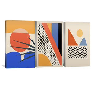 Minimal Paradise Canvas Art Clock Canvas