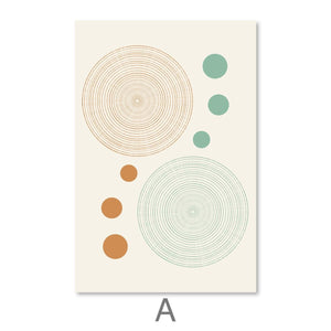 Minimal Shapes Canvas Art A / 30 x 45cm / Unframed Canvas Print Clock Canvas