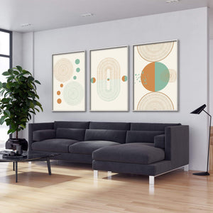 Minimal Shapes Canvas Art Clock Canvas