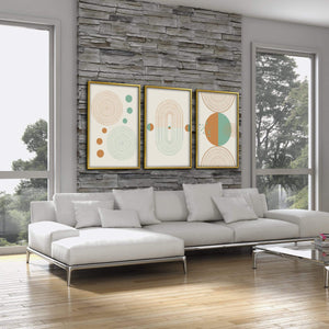 Minimal Shapes Canvas Art Clock Canvas