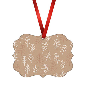 Minimal Trees Ornament Christmas Ornament Victorian 10.8 x 8cm Clock Canvas