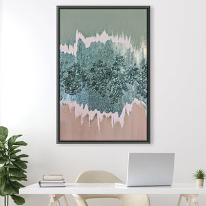 Mint Sonnet Canvas Art 30 x 45cm / Unframed Canvas Print Clock Canvas