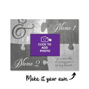 Missing Piece To My Heart Canvas Art Clock Canvas