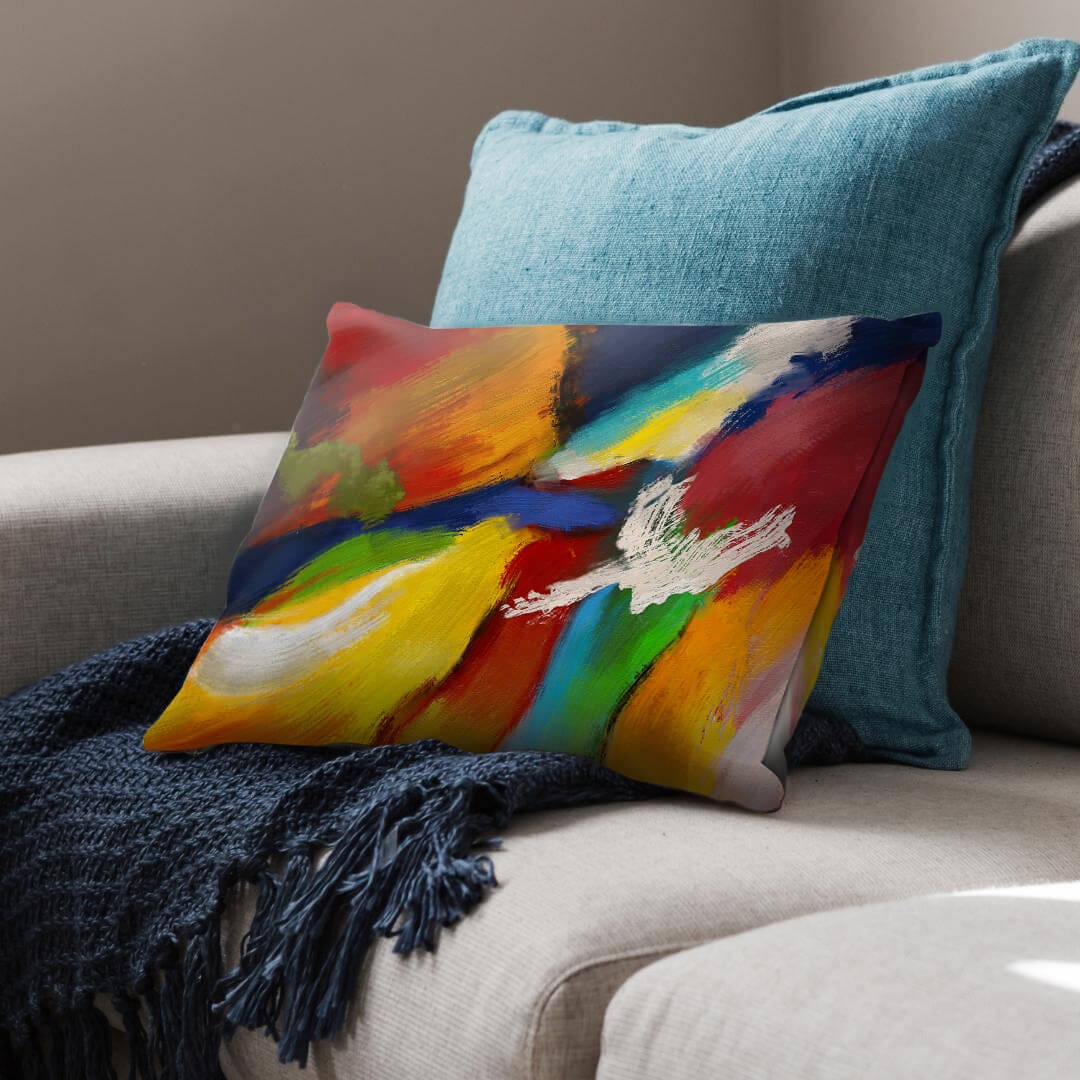 Mixed Paint Cushion Cushion Cushion Landscape Clock Canvas