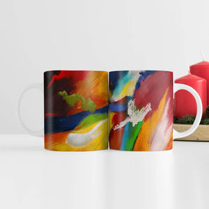 Mixed Paint Mug Mug White Clock Canvas