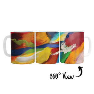 Mixed Paint Mug Mug White Clock Canvas