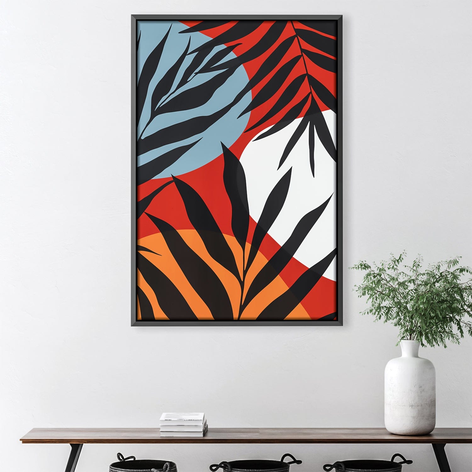 Modern Floral Set 2 Canvas Art 30 x 45cm / Unframed Canvas Print Clock Canvas