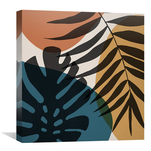 Modern Floral Set 5 Canvas Art Clock Canvas