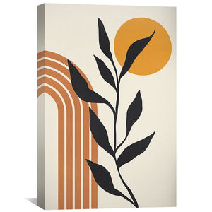 Modern Floral Set 9 Canvas Art Clock Canvas