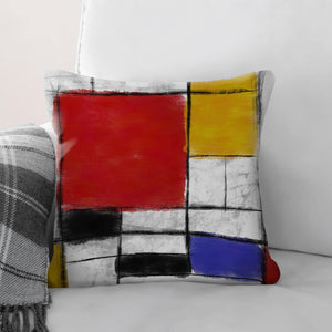 Modern Mondrian Cushion Cushion Cushion Square Clock Canvas