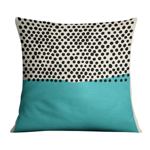 Modern Ocean B Cushion Cushion Cushion Square Clock Canvas