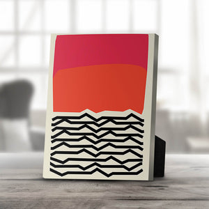 Modern Ocean C Desktop Canvas Desktop Canvas 20 x 25cm Clock Canvas