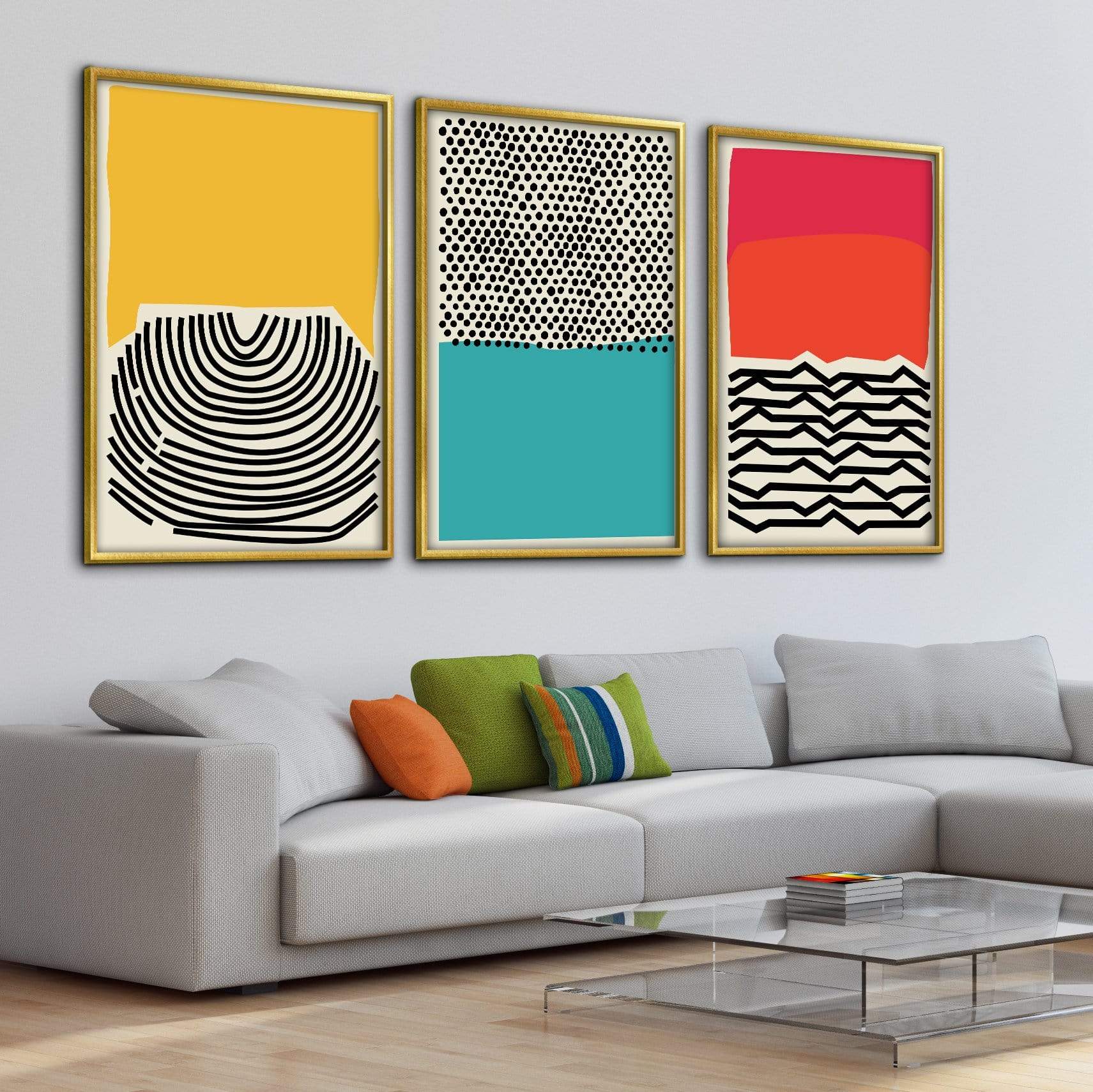 Modern Ocean Canvas Art Clock Canvas