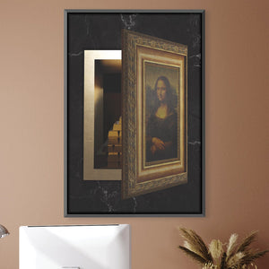 Mona Gold Canvas Art Clock Canvas