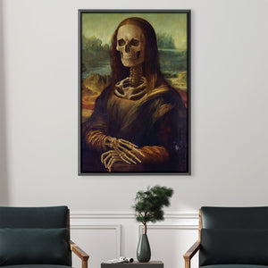 Monalisa Skelleton Canvas Art 30 x 45cm / Unframed Canvas Print Clock Canvas