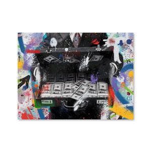 Money Case Canvas Art Clock Canvas