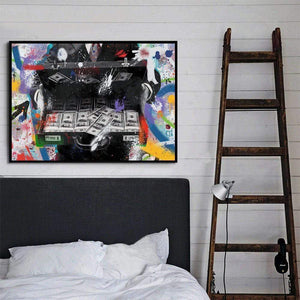 Money Case Clock Canvas