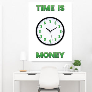 Money Clock Clock Canvas