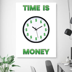 Money Clock Clock Canvas