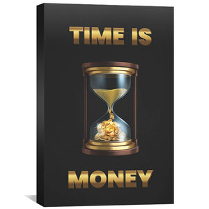 Money Glass Clock Canvas