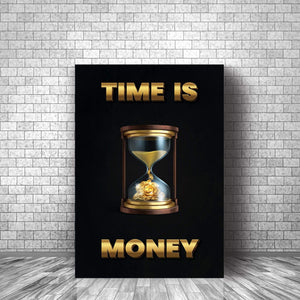 Money Glass Canvas Art Clock Canvas