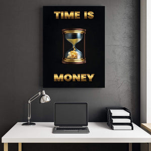 Money Glass Clock Canvas