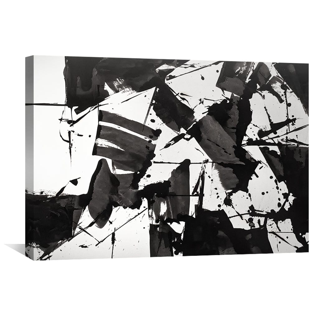 Monochromatic Symphony Canvas Art Clock Canvas