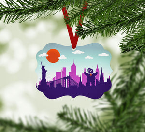 Monster Horizon Ornament Christmas Ornament Victorian 10.8 x 8cm Clock Canvas